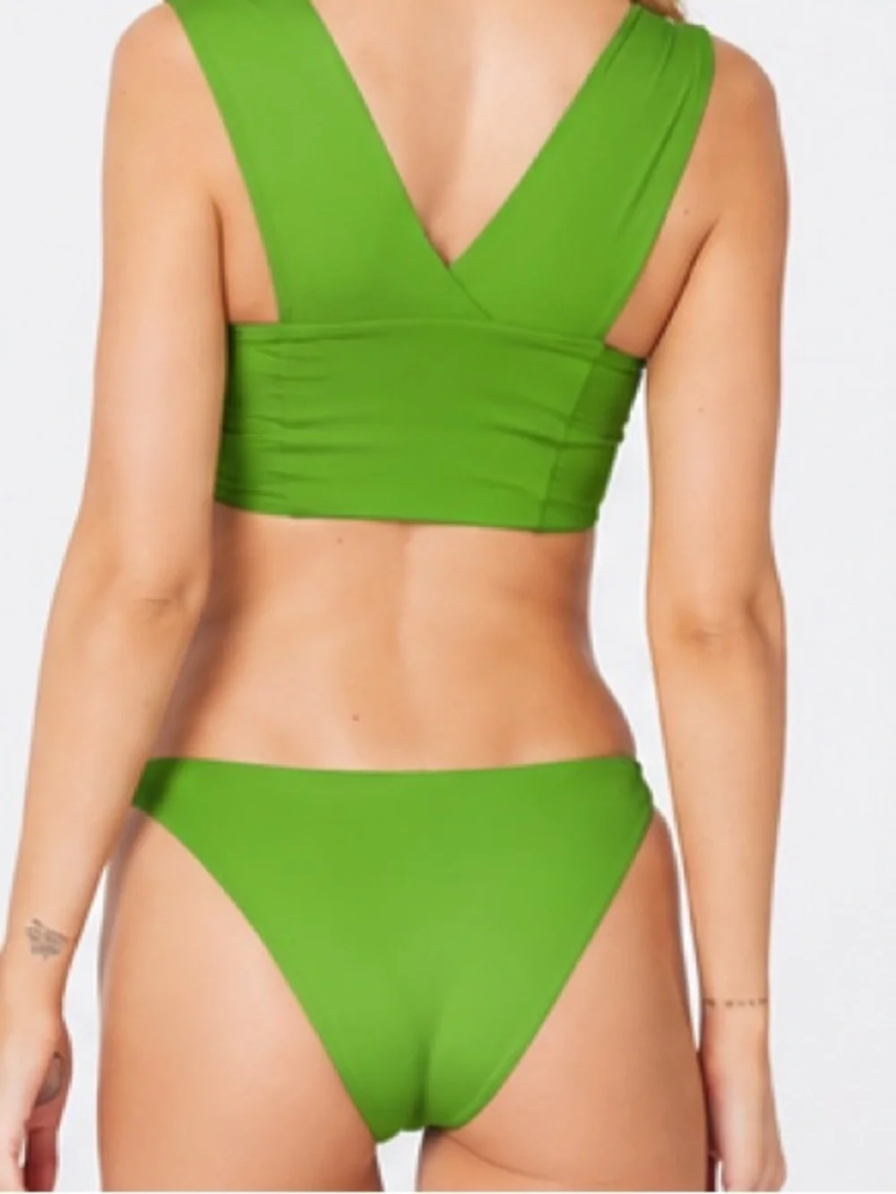 LSPACE Camacho Bikini Bottom Full Size L Green Beach Tropical Vacation Summer